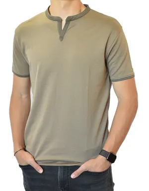 Short Sleeve Notch Collar