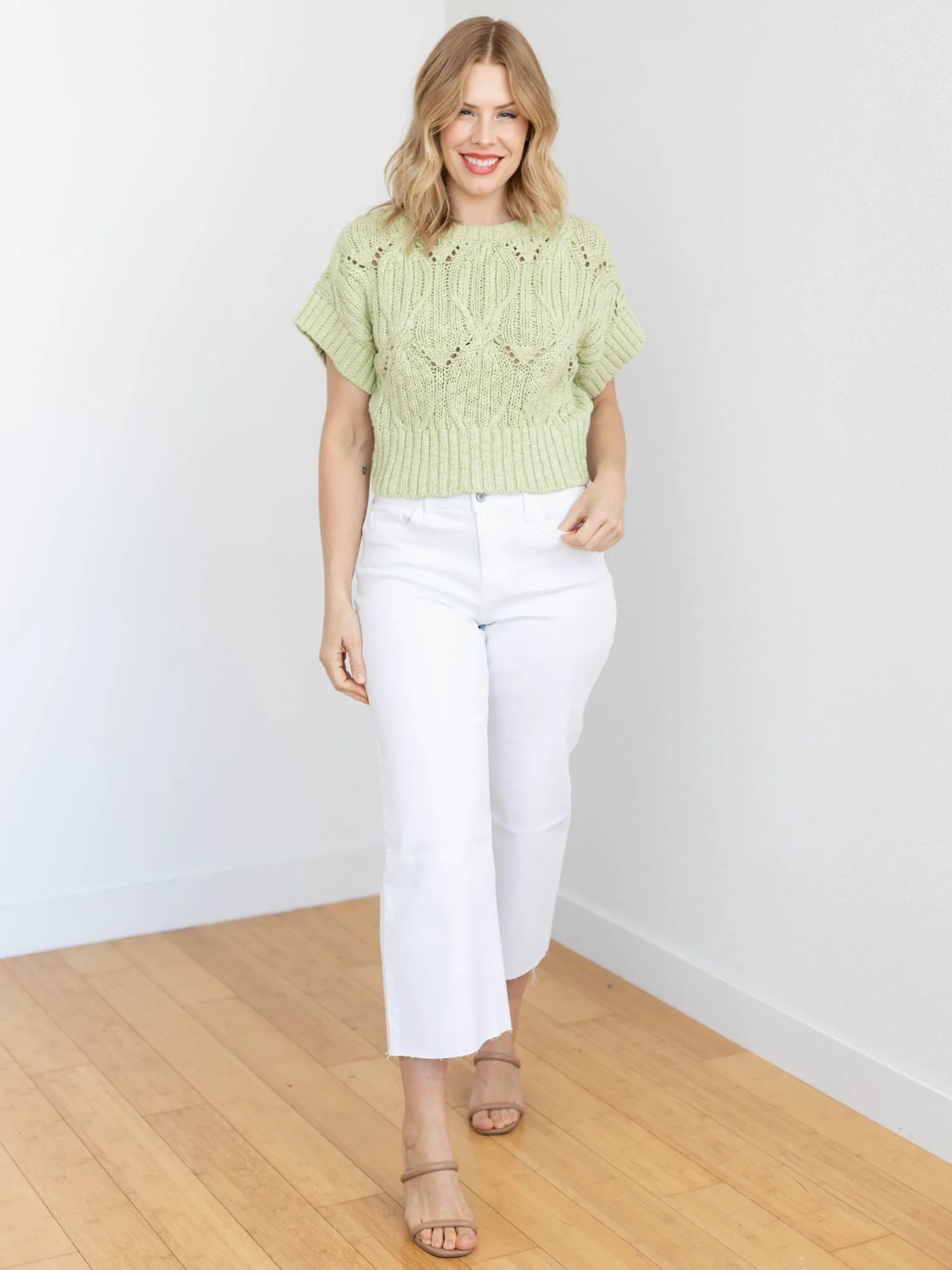 Short Sleeve Sweater Top