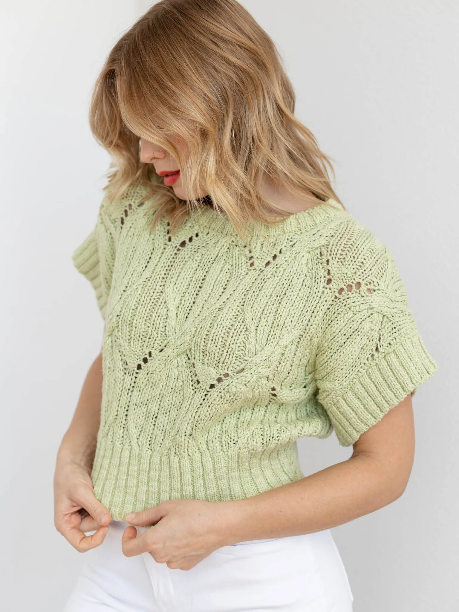 Short Sleeve Sweater Top