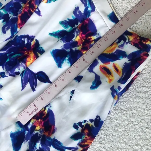 Show Me Your Mumu maxi skirt Princess Di floral Petal Paint small blue white