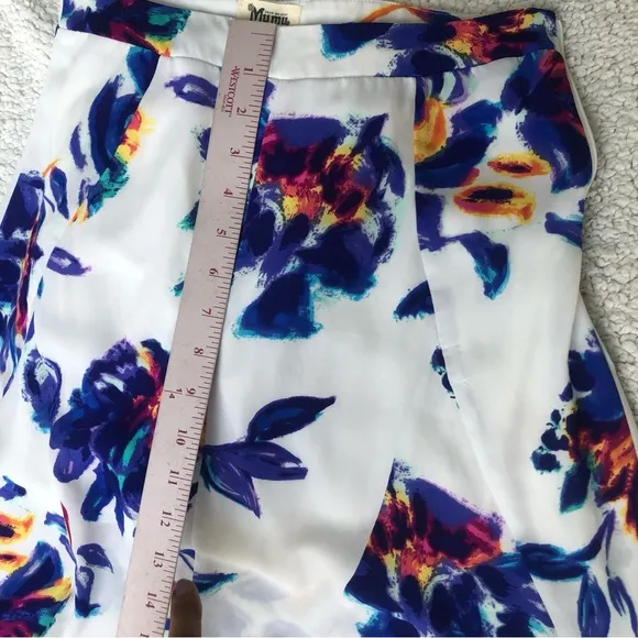 Show Me Your Mumu maxi skirt Princess Di floral Petal Paint small blue white