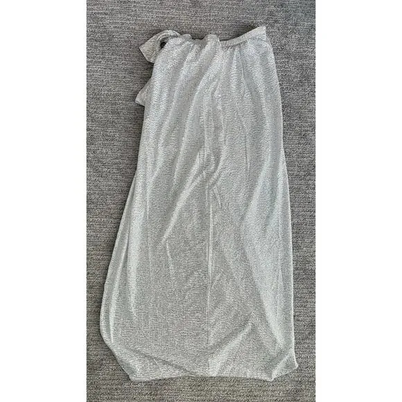 Show Me Your Mumu Silver Wrap Me Up Skirt, White Confetti, Prom, Party, NWT SZ S