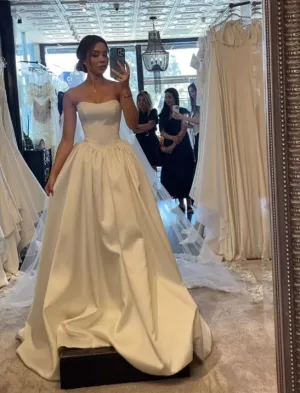 Simple Long Dress Ball gown Wedding Dress    fg5349