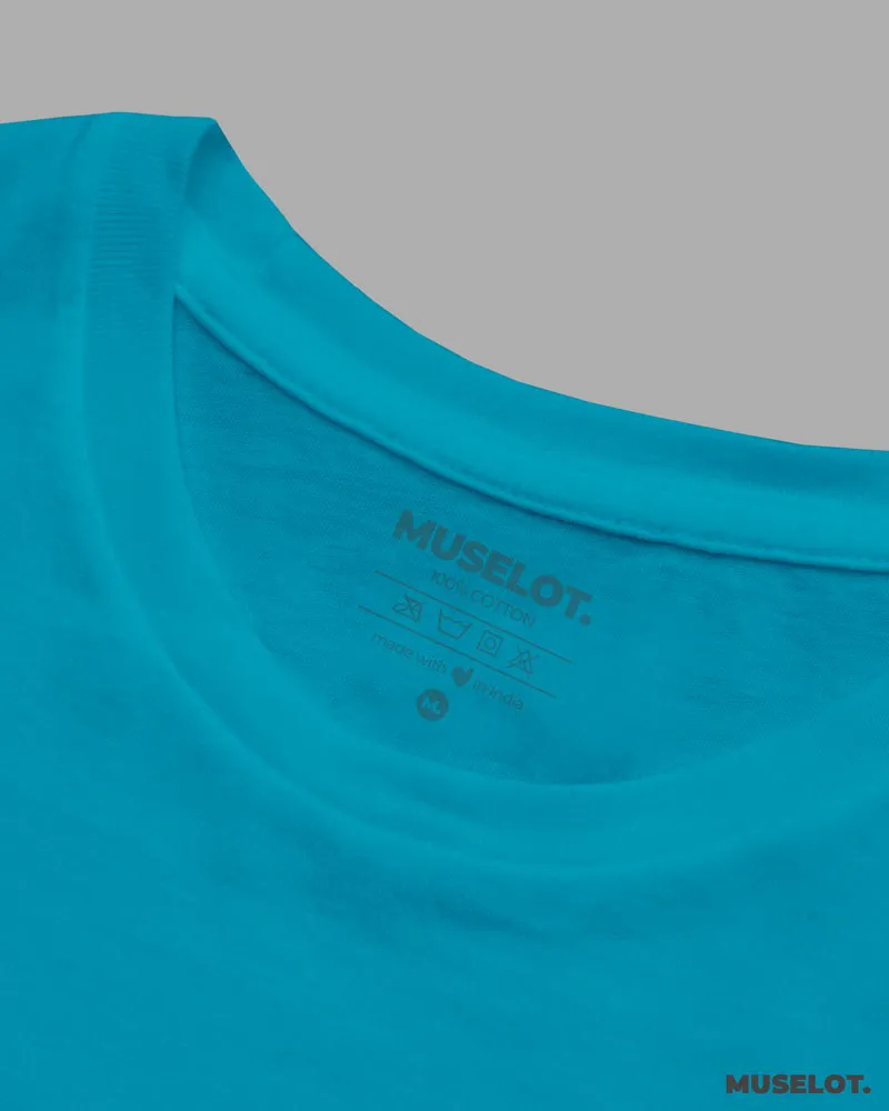 Sky blue plain mens t shirt