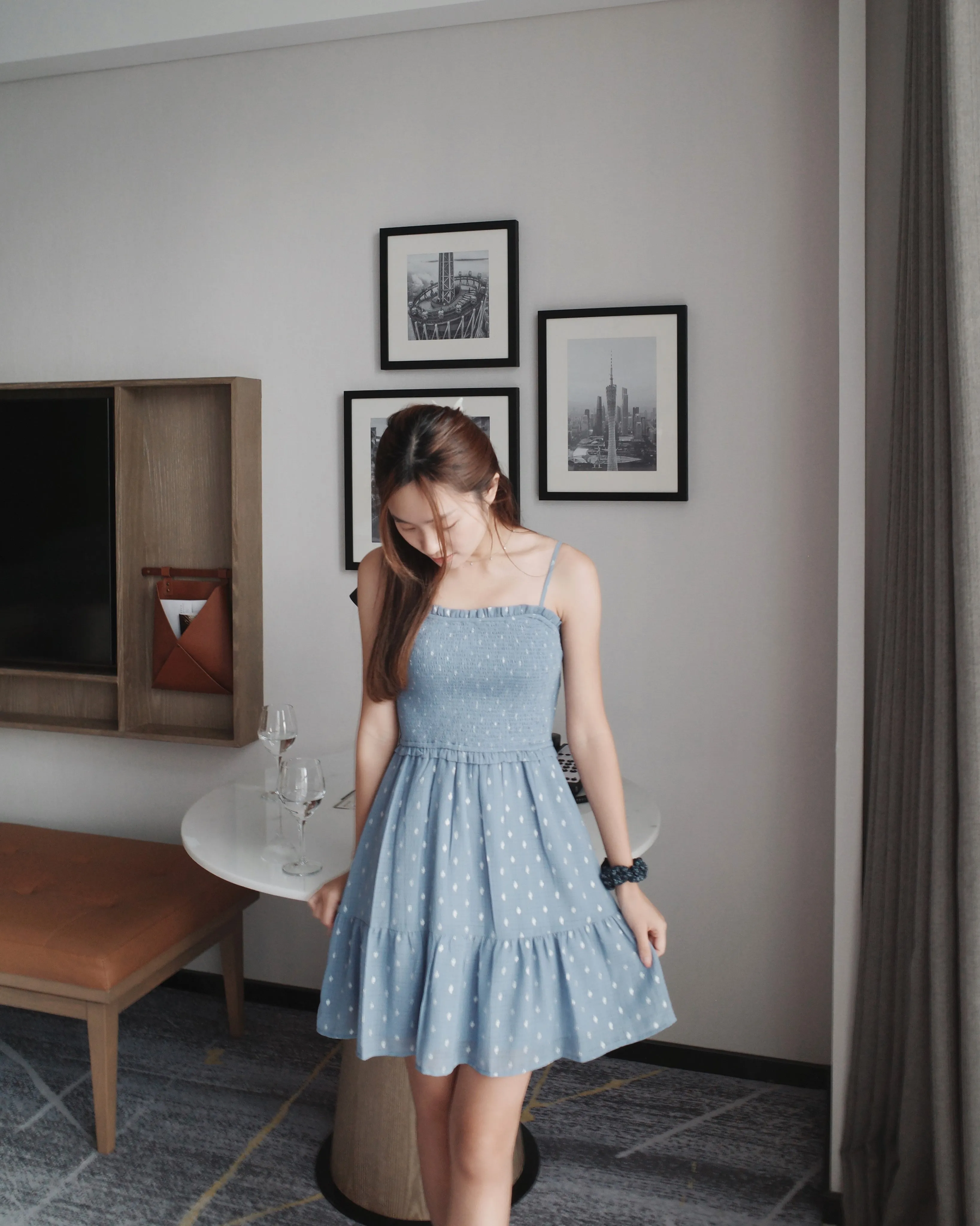Sleeveless Smocked Mini Dress