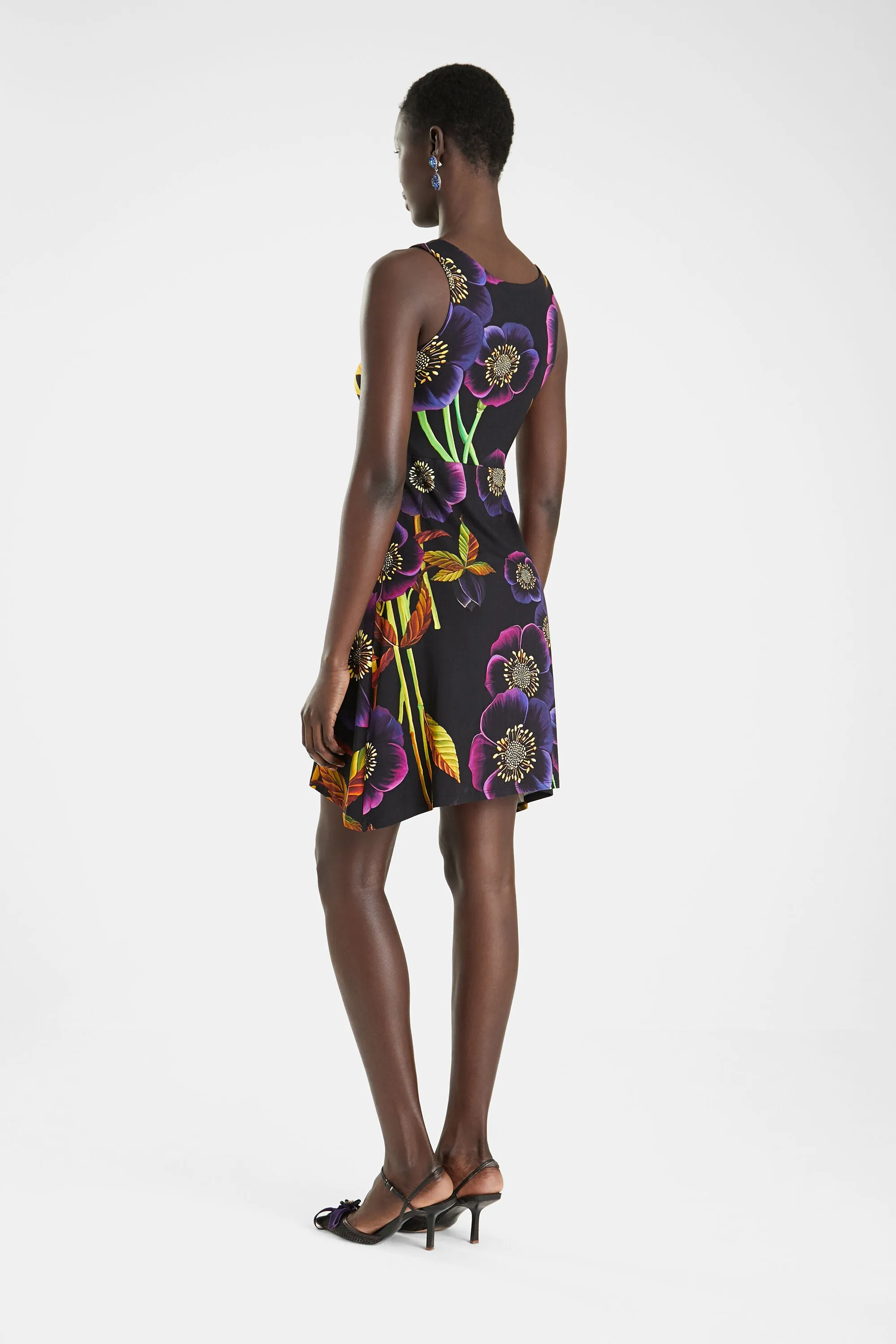 Sleeveless Sunflower Tank Dress - Marlon