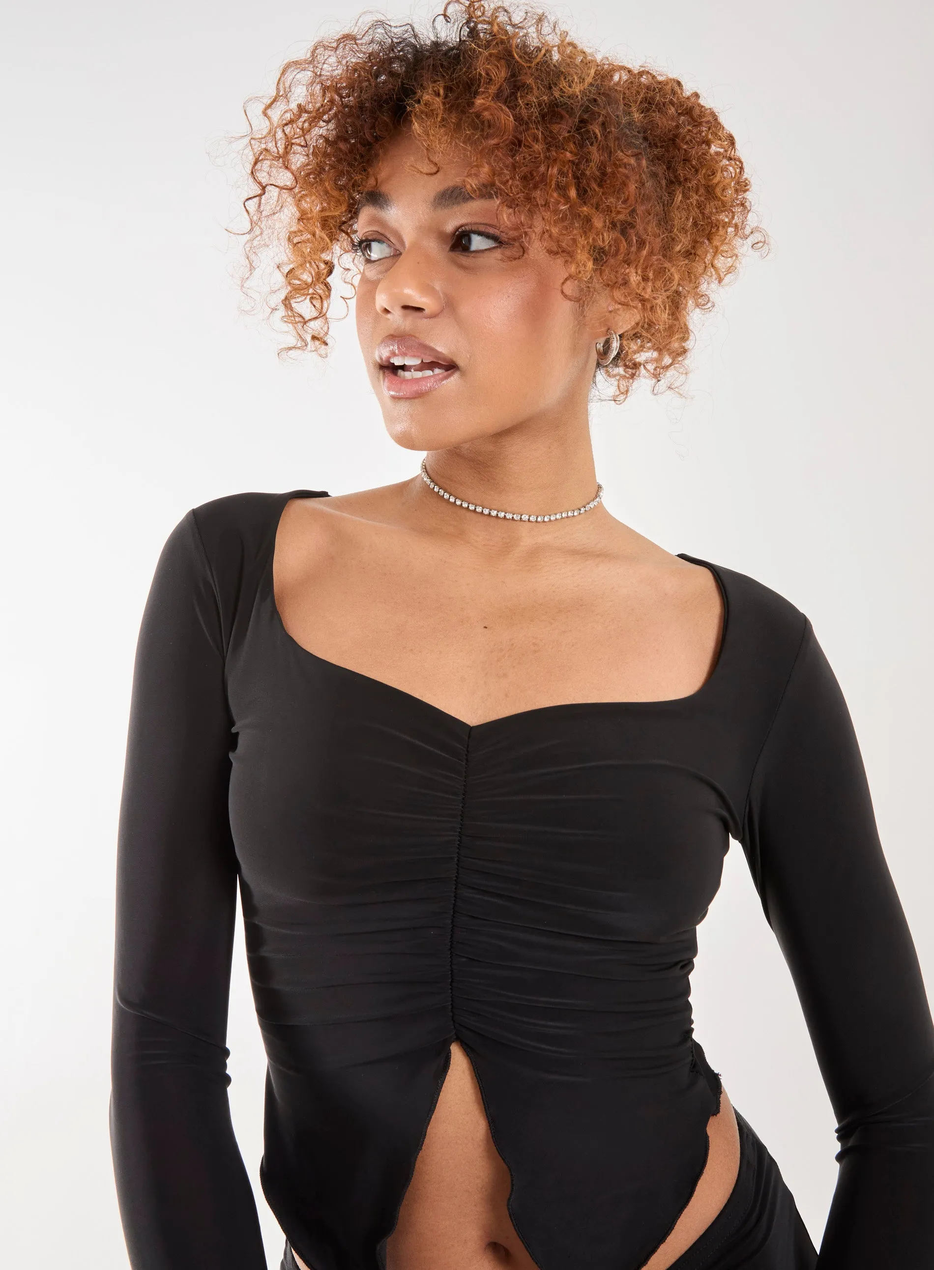 Slinky Ruched Butterfly Top
