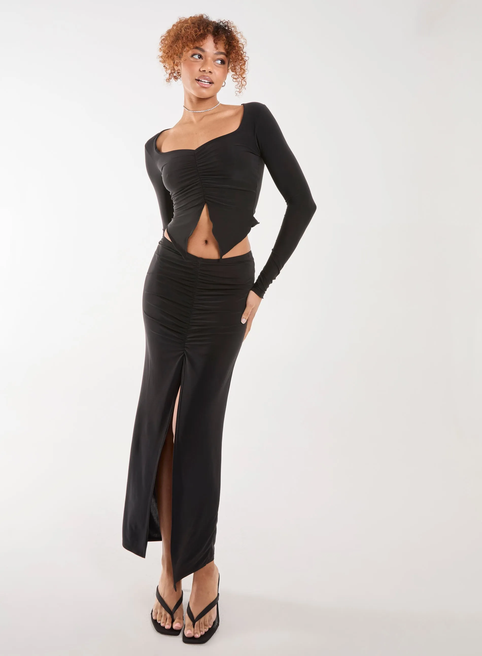 Slinky Ruched Butterfly Top