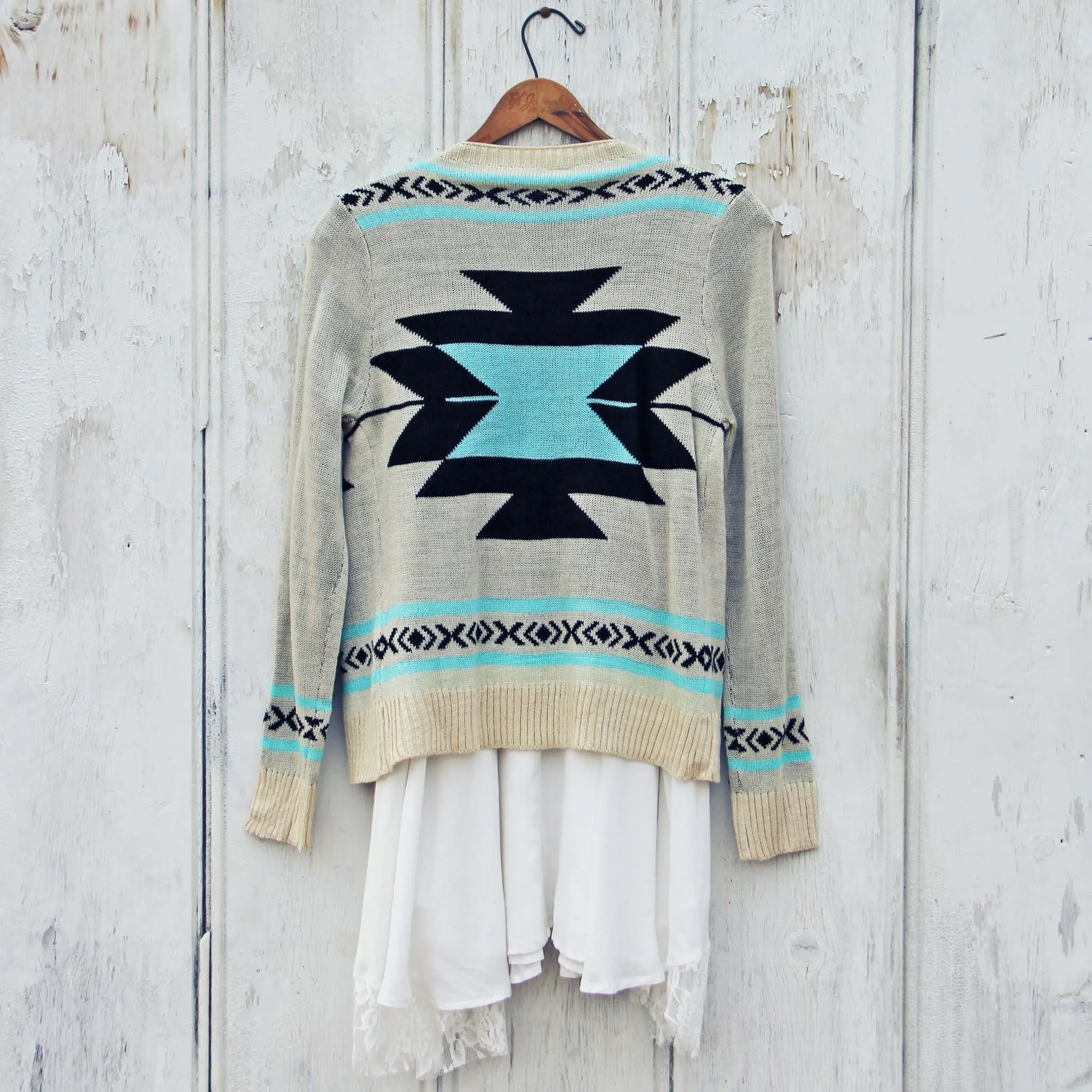 Smoke River Sweater in Turquoise