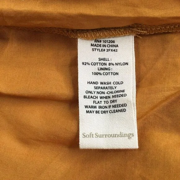 Soft Surroundings Crochet Skirt Size Medium Semsi Wrap Burnt Orange BOHO NEW