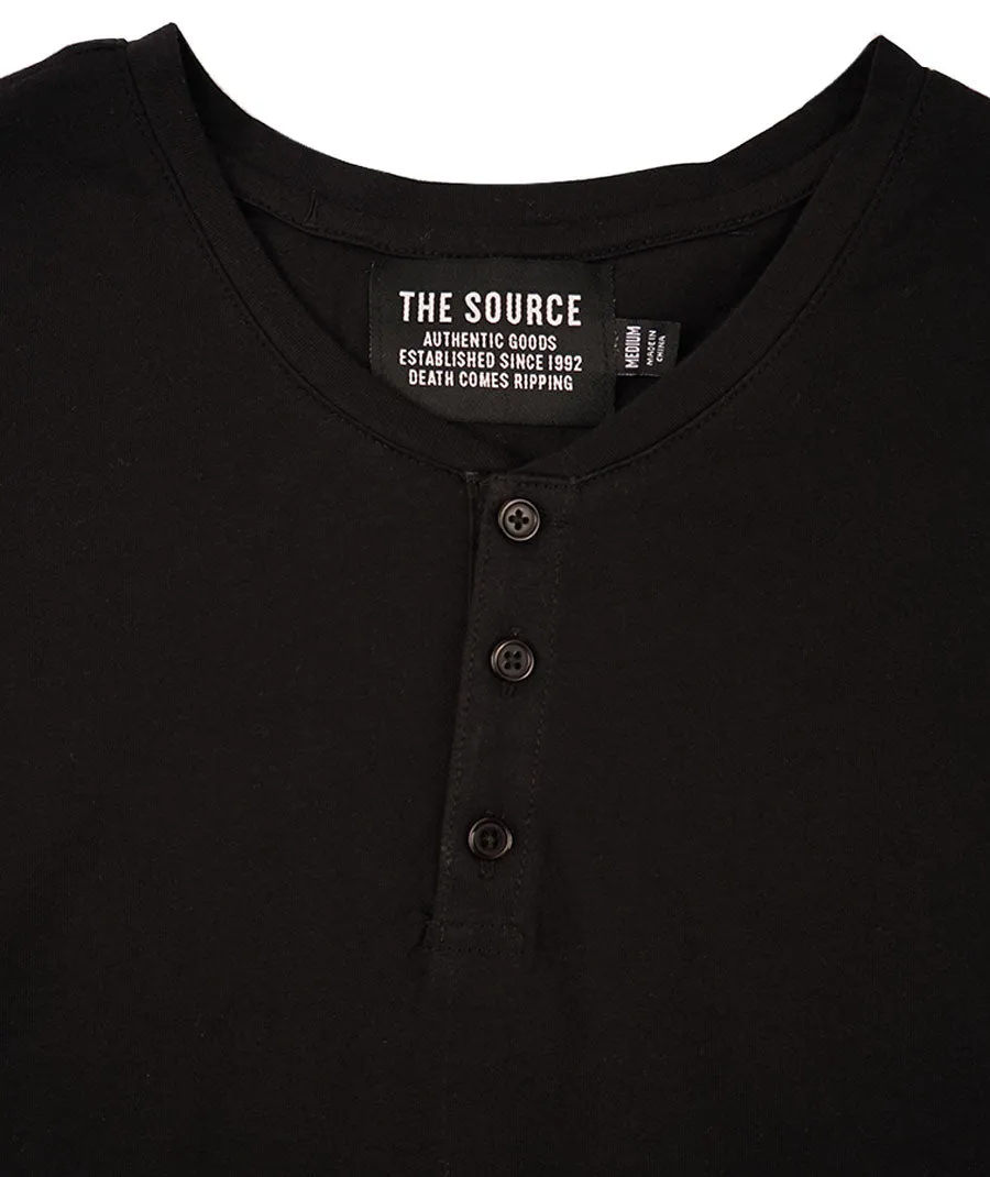 Source Men's Henley T-Shirt Black
