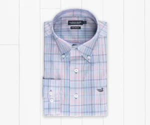 Southern Marsh Hays Performance Check Dress Shirt- Navy and Light Blue