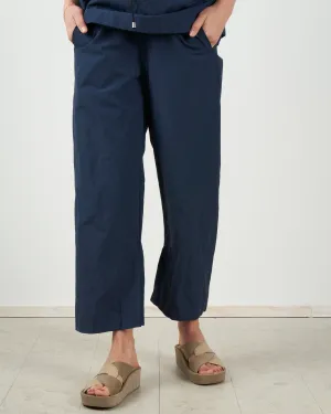 split hem capri pant - navy