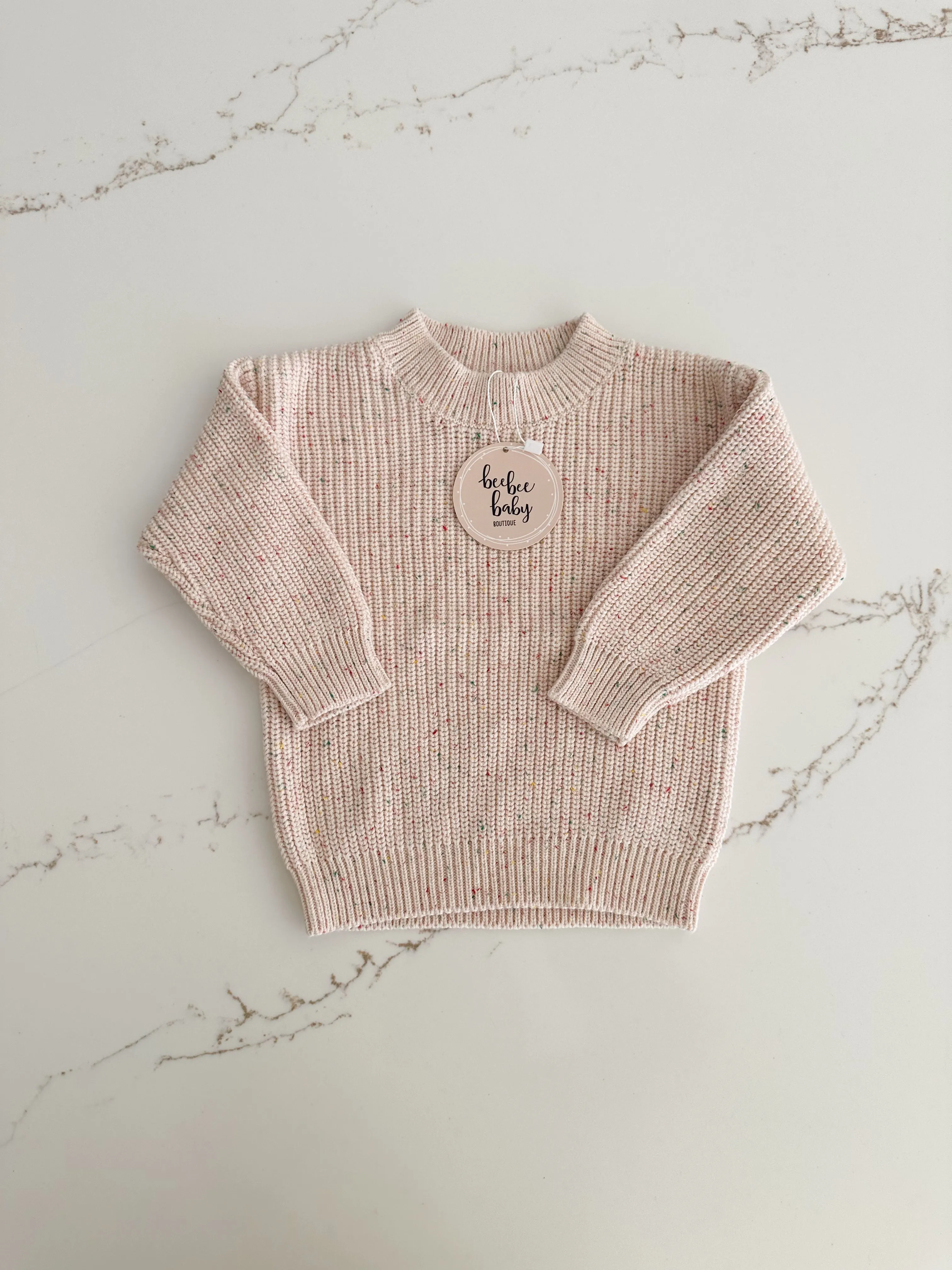 Sprinkled Knit Sweater - Oat