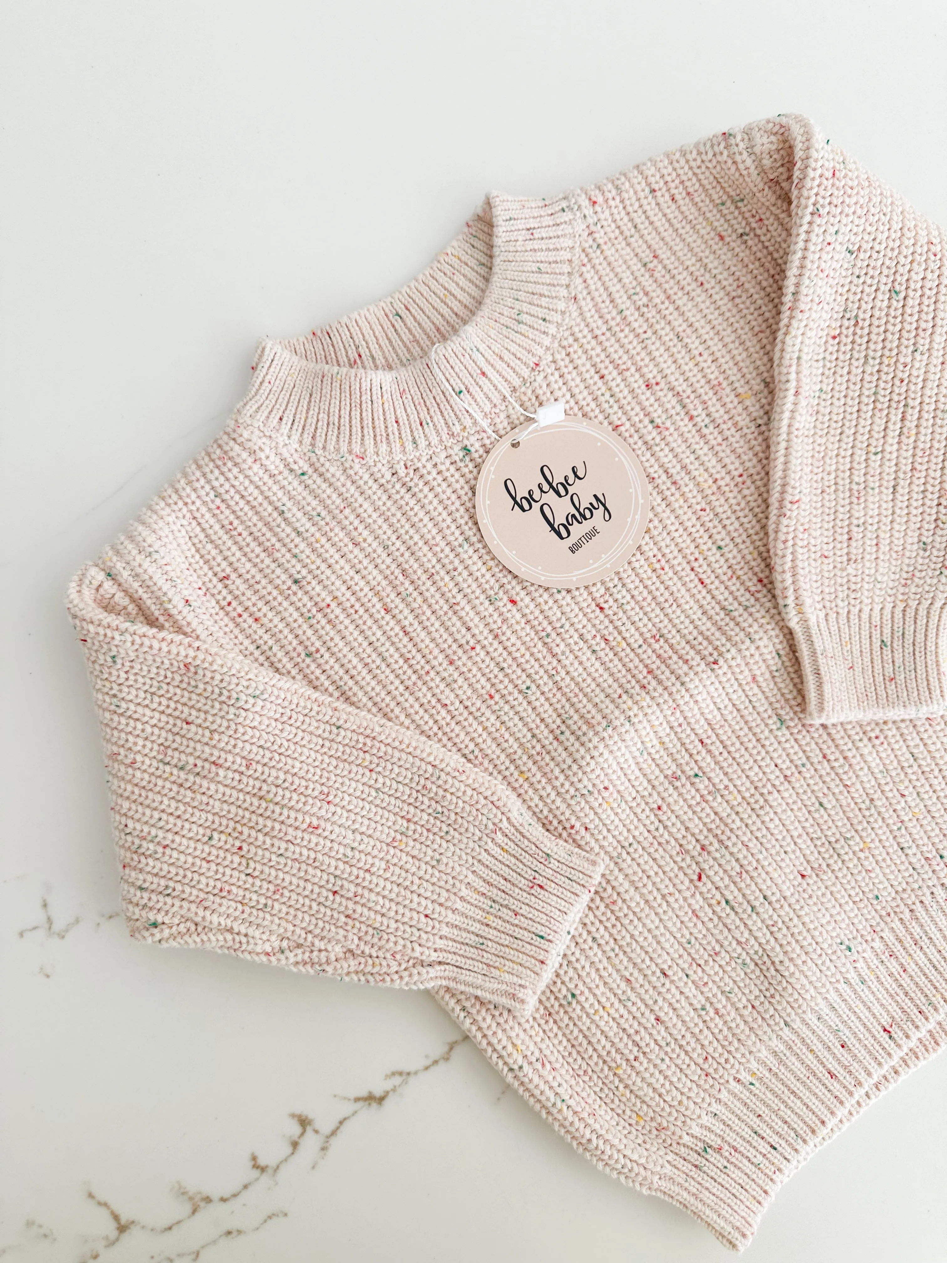 Sprinkled Knit Sweater - Oat