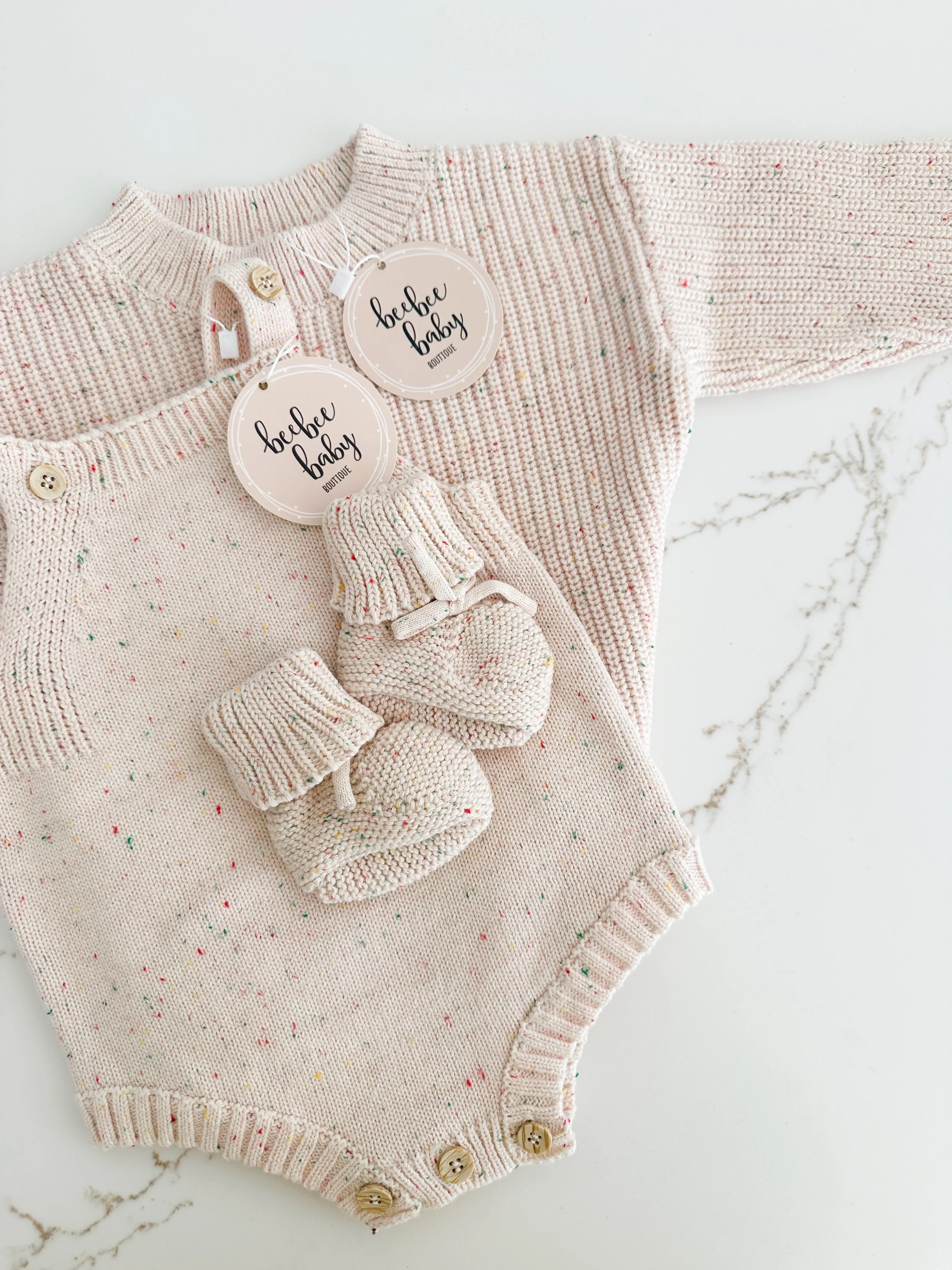 Sprinkled Knit Sweater - Oat