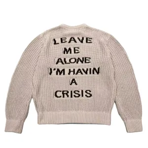 Stingwater Crisis Ribbed Knit Sweater Oatmeal