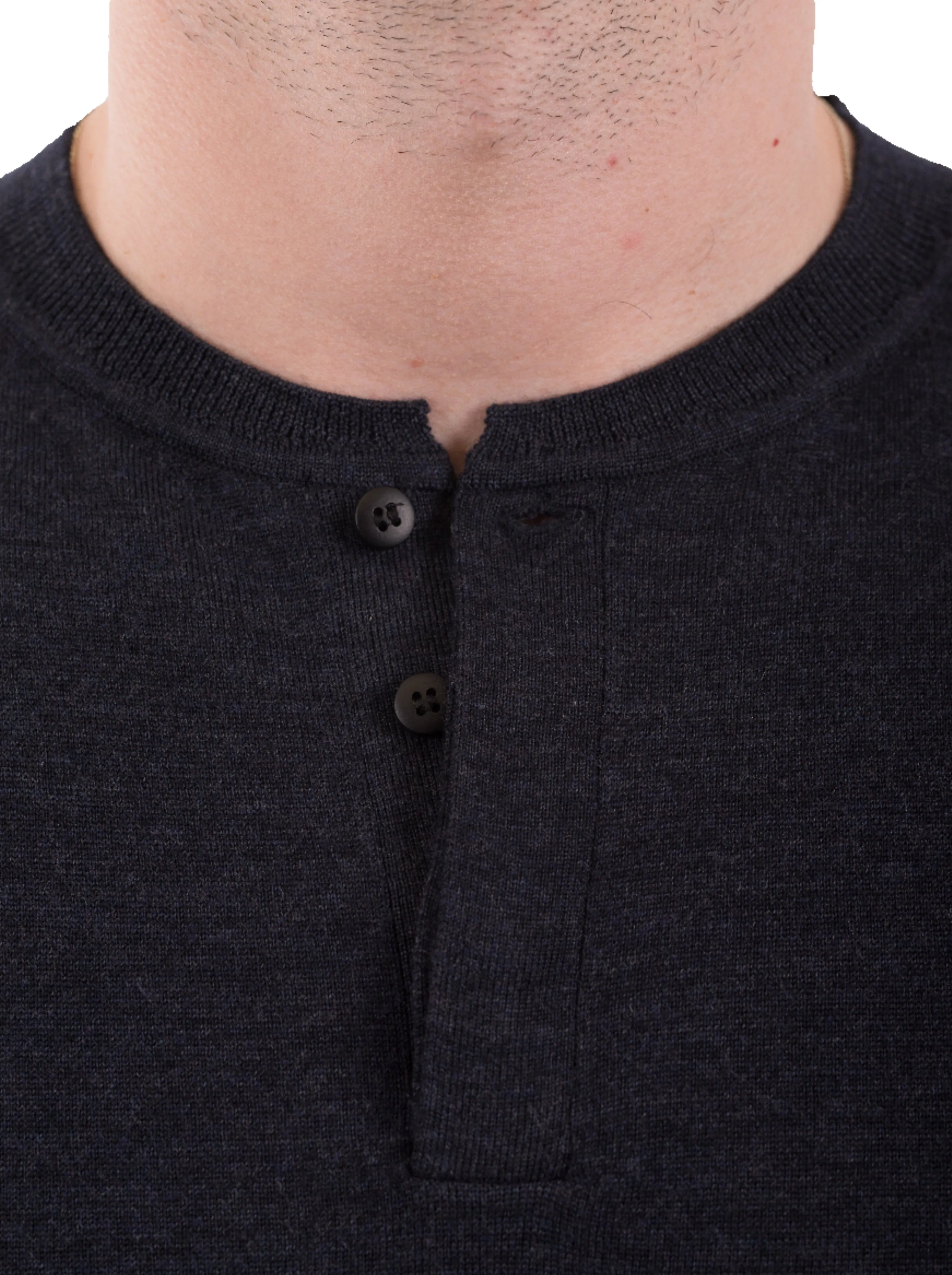 Stitch Note Knit Henley Shirt