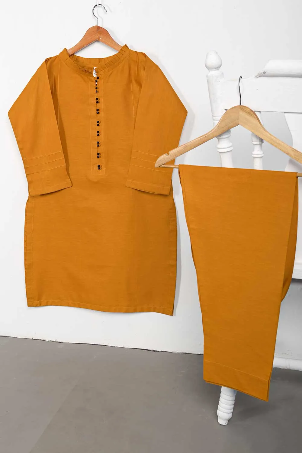 STP-093A-MUSTARD - 2PC COTTON STITCHED