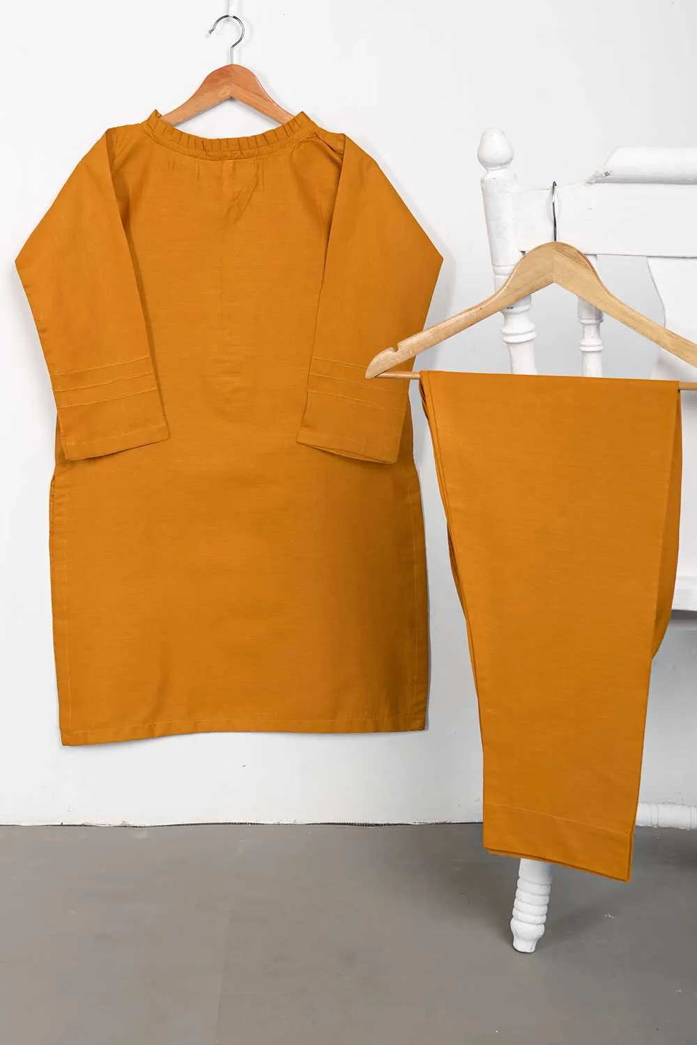 STP-093A-MUSTARD - 2PC COTTON STITCHED