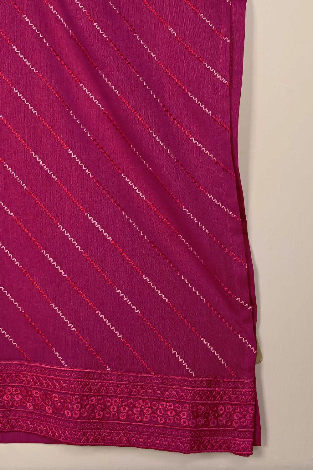 STP-175C-Fuchsia 2PC EMBROIDERED COTTON