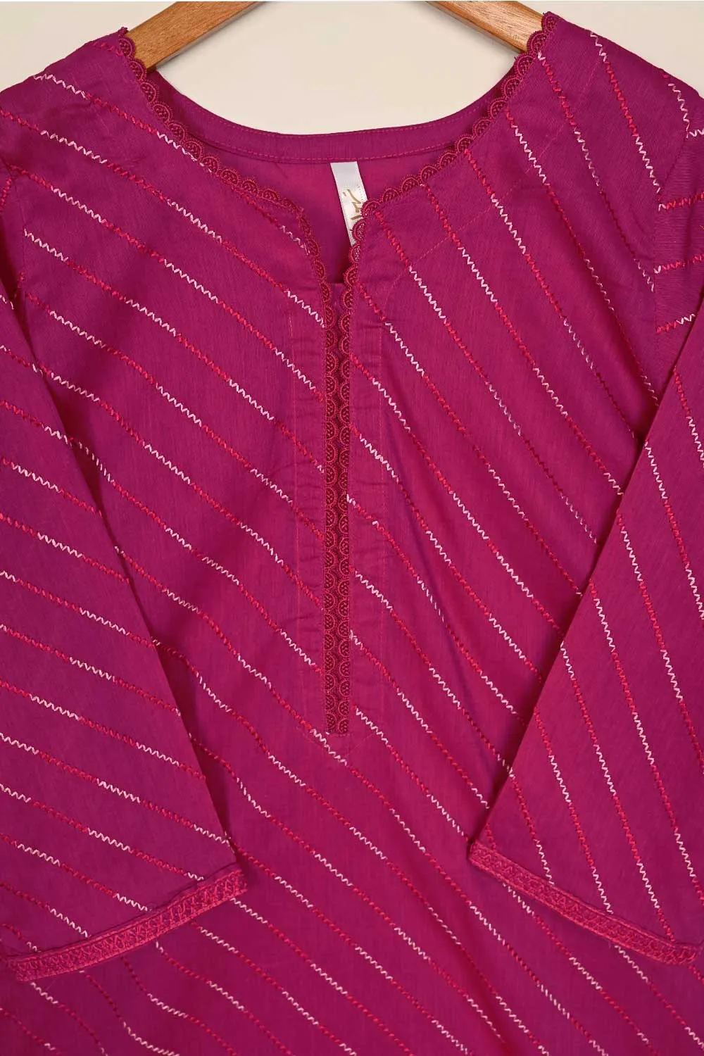 STP-175C-Fuchsia 2PC EMBROIDERED COTTON