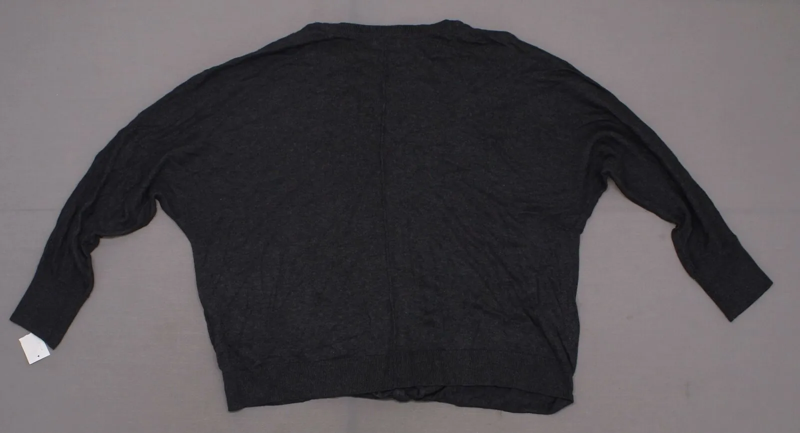 Style & Co. Women's Tie-Hem Sweater Black Heather XL
