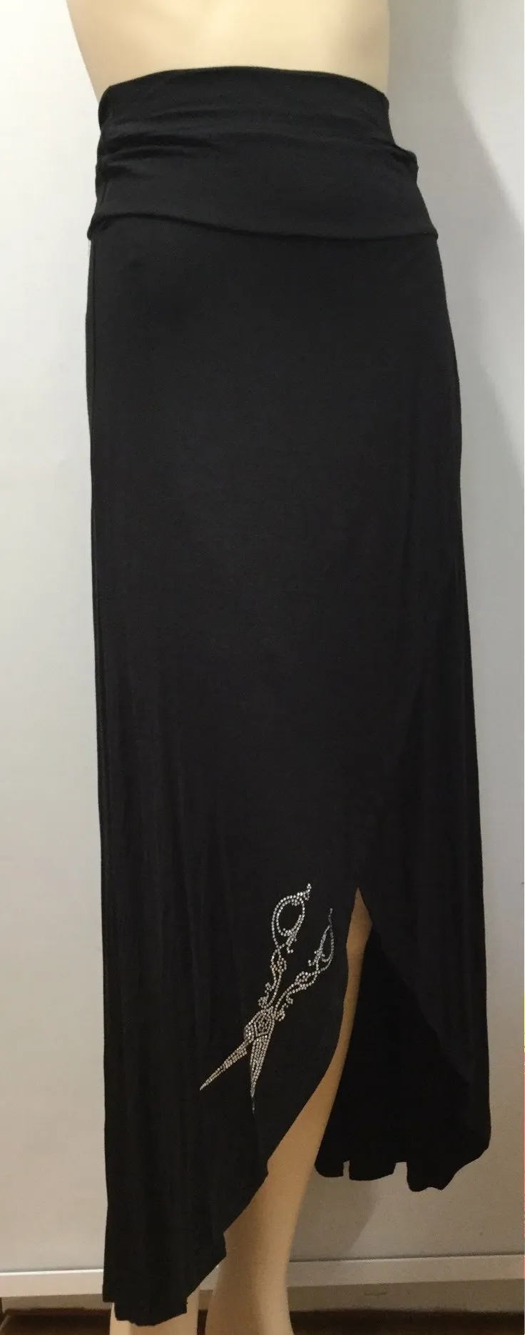 Stylist Wrap Skirt with Scissor Rhinestone