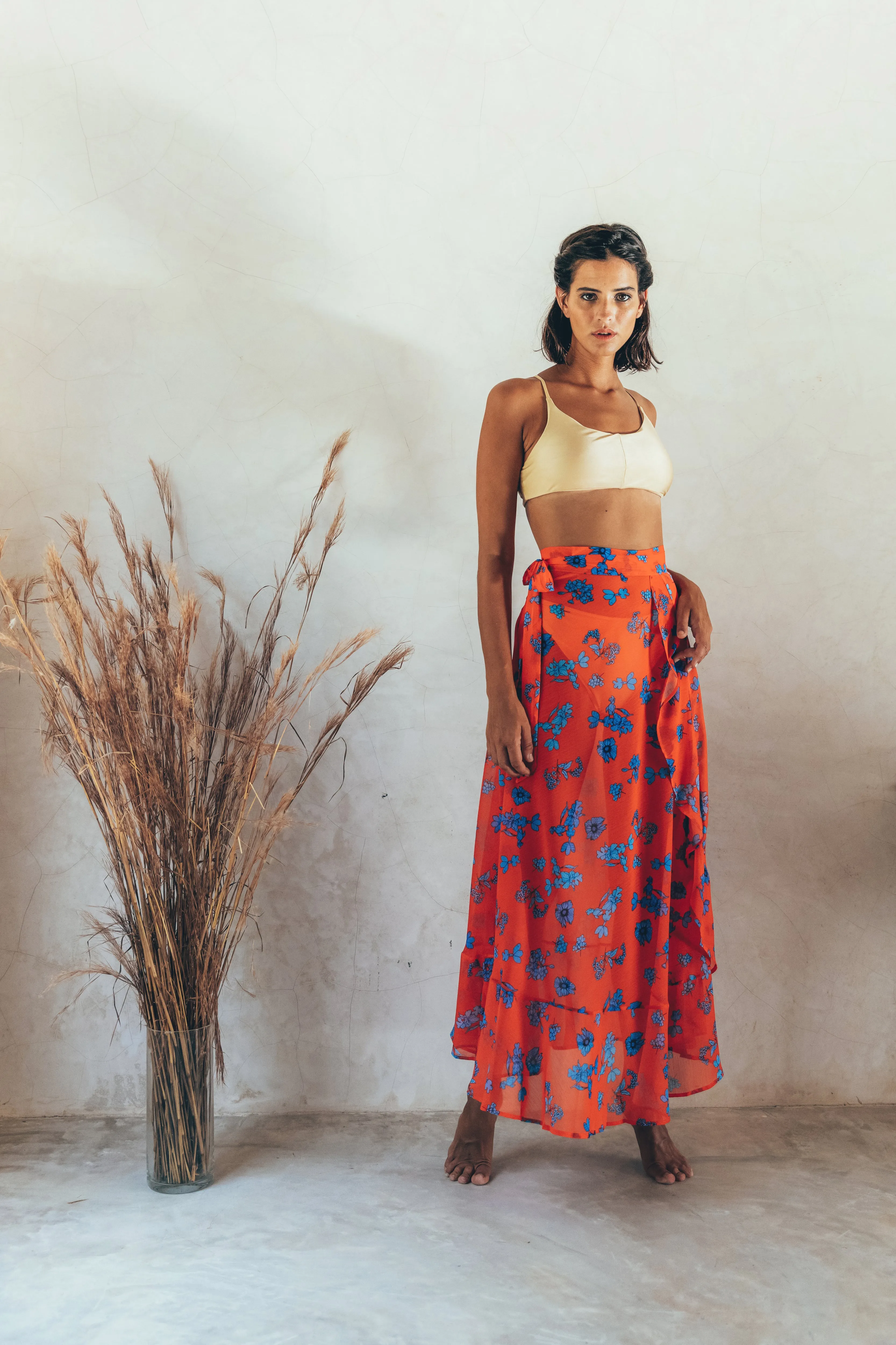 SukiSo Women's Maxi Wrap Skirt in Aix
