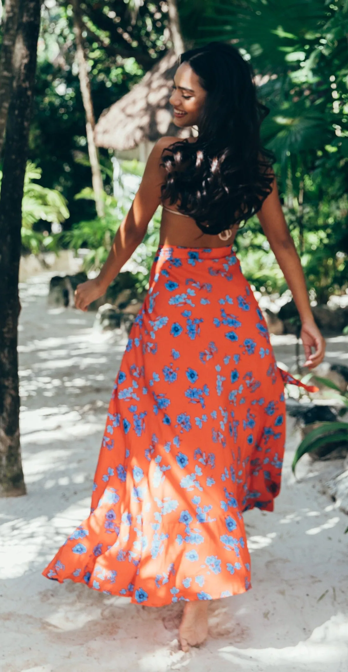SukiSo Women's Maxi Wrap Skirt in Aix