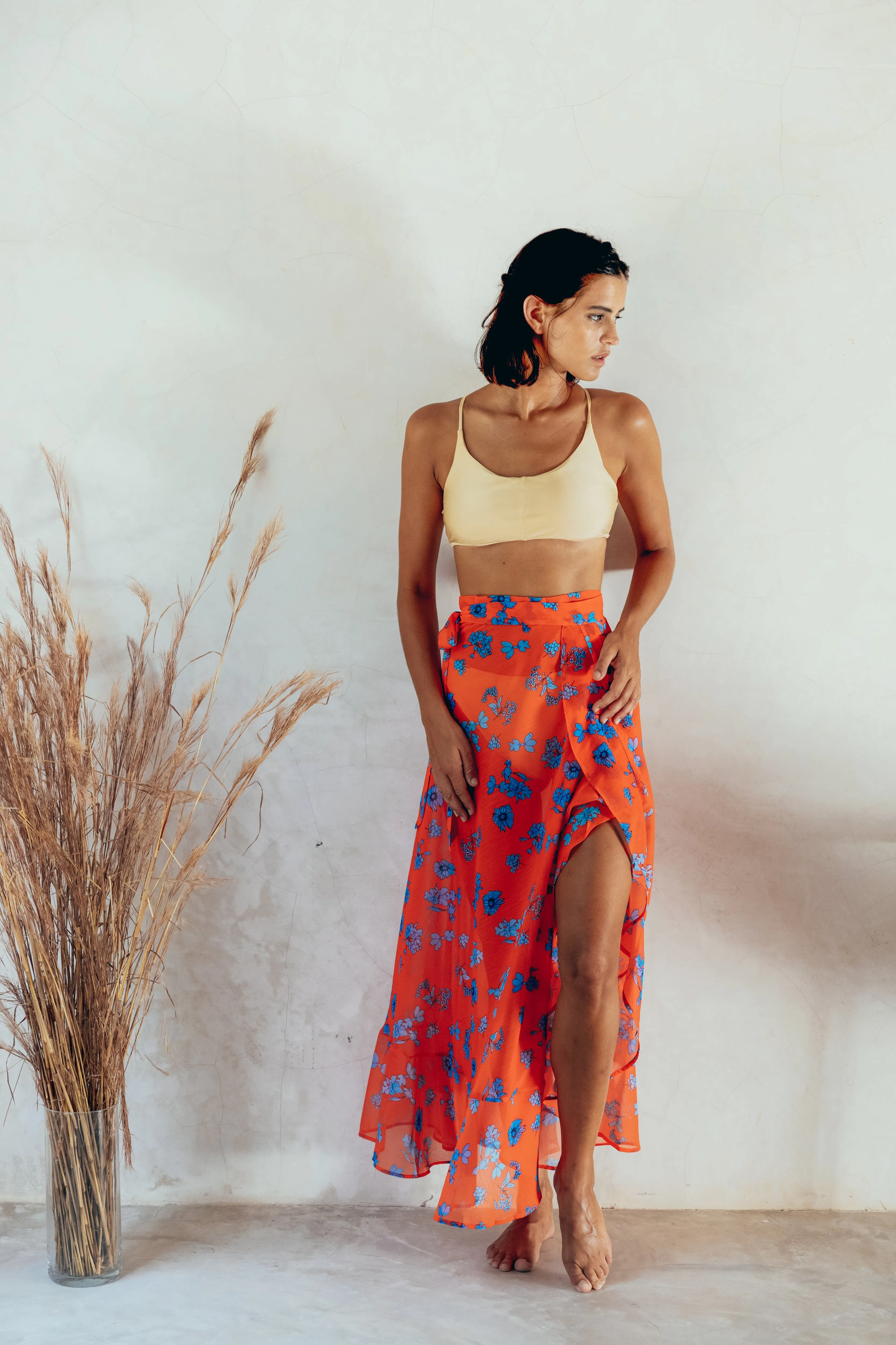 SukiSo Women's Maxi Wrap Skirt in Aix