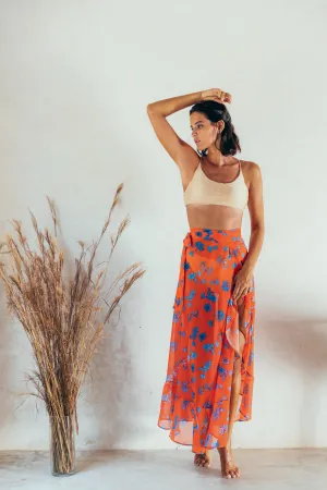 SukiSo Women's Maxi Wrap Skirt in Aix