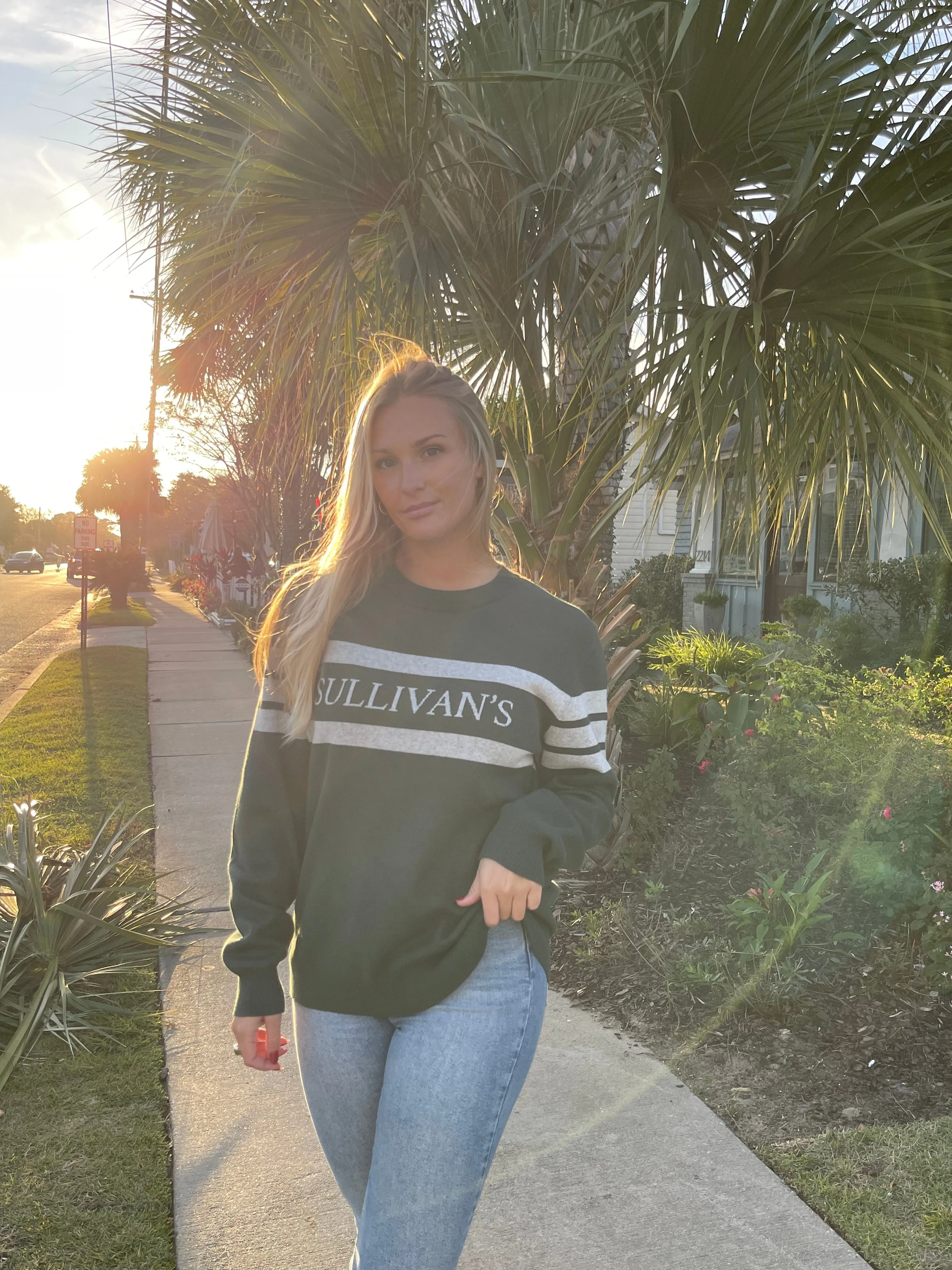 Sullivan's Sweater Striped Green
