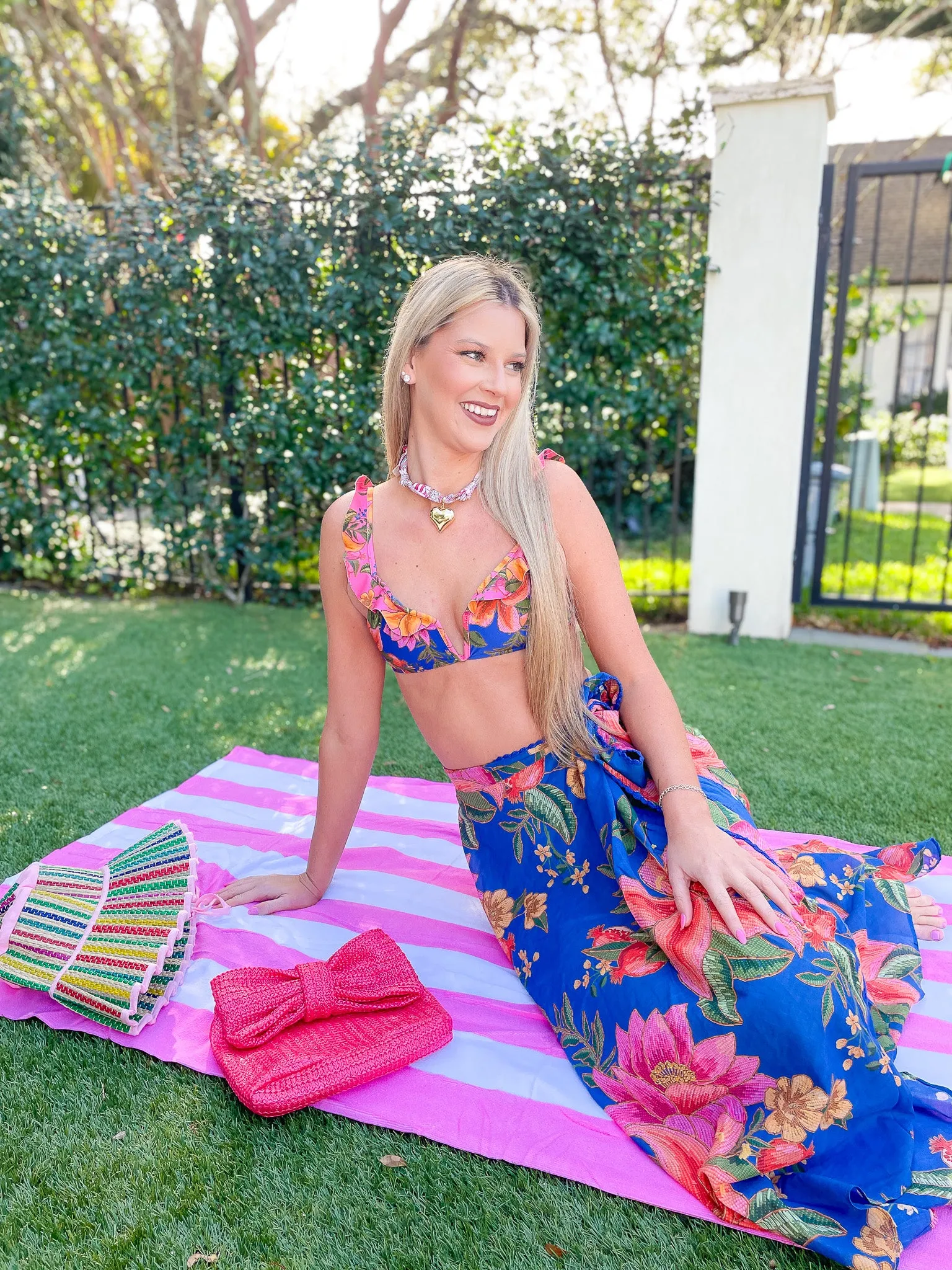 Summer Fruit Wrap Skirt