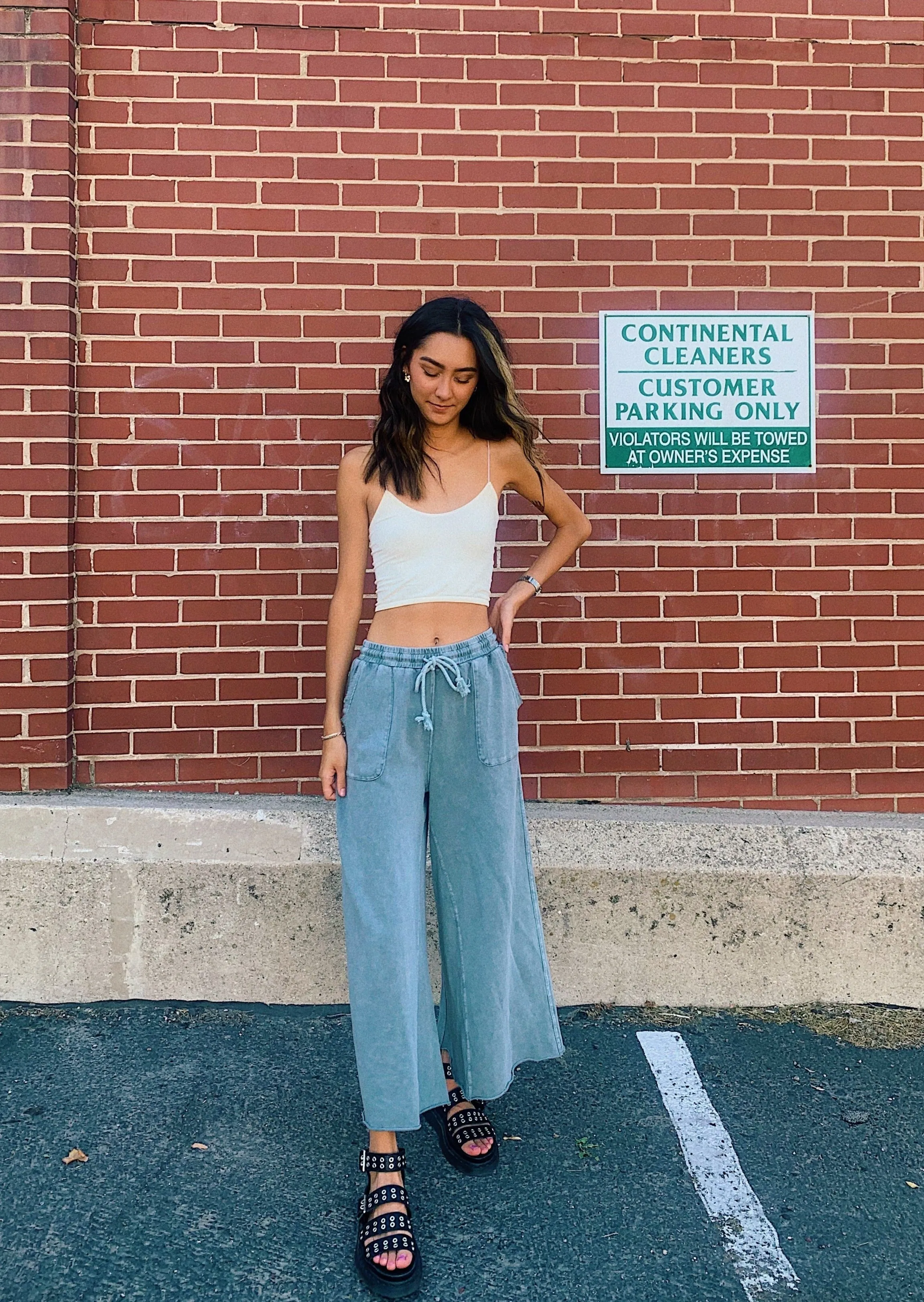 Sun Soaked Lounge Pant// Washed Teal *RESTOCKED*