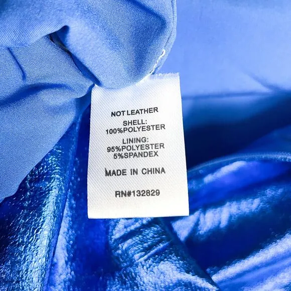 Superdown Charmaine Wrap Mini Skirt Cobalt Blue Metallic Sz XS