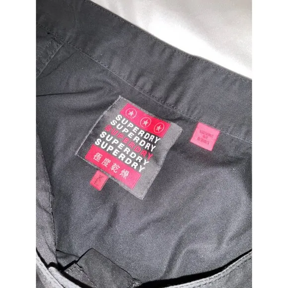 SUPERDRY Black Graphic Mini Skirt US 12 XL NWOT