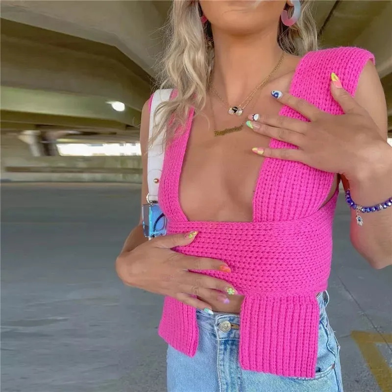 Sweater Wrap Top (Assorted Colors)
