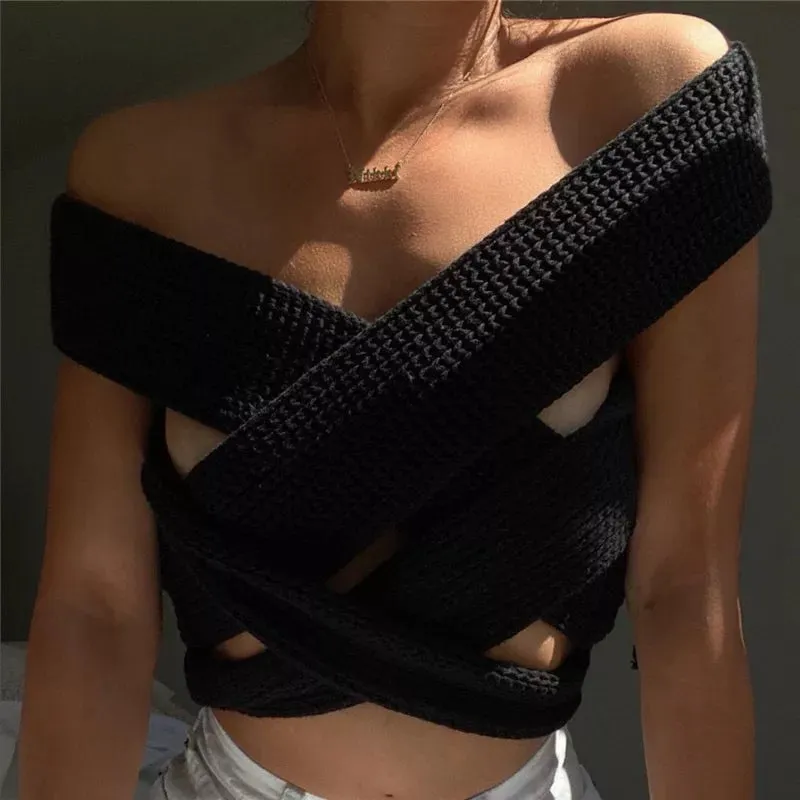 Sweater Wrap Top (Assorted Colors)