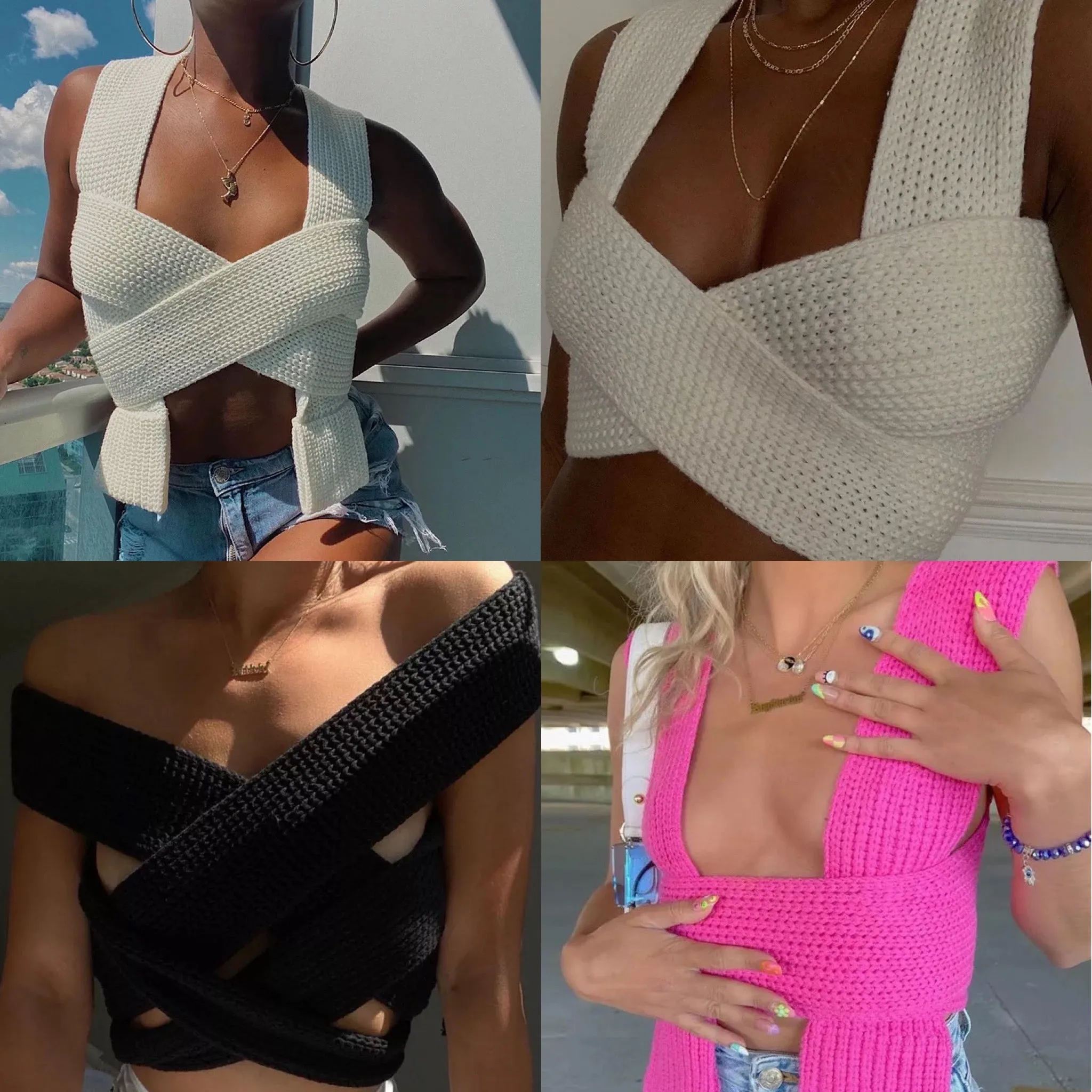 Sweater Wrap Top (Assorted Colors)