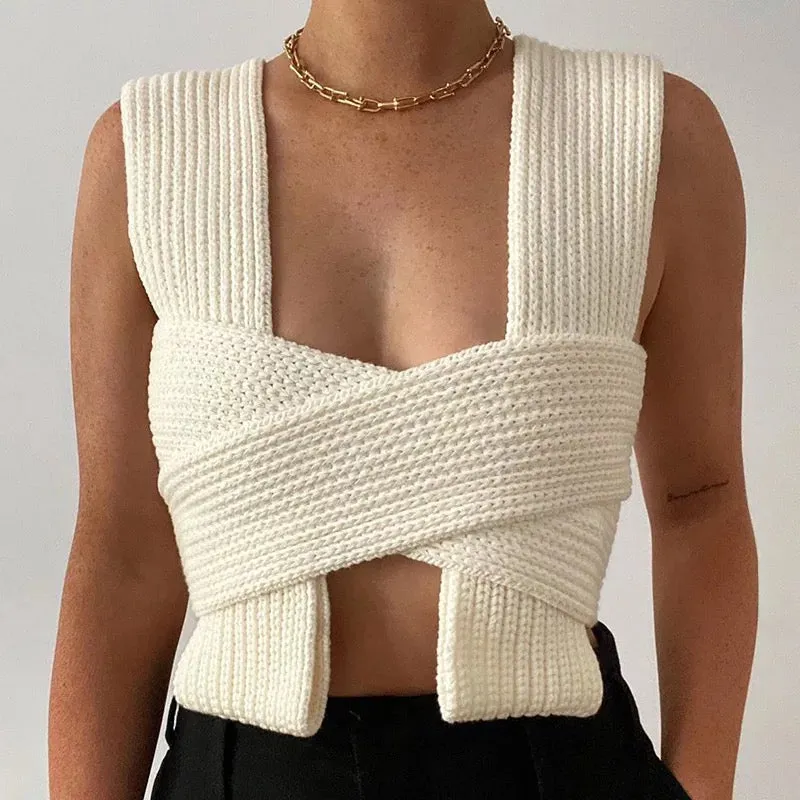 Sweater Wrap Top (Assorted Colors)