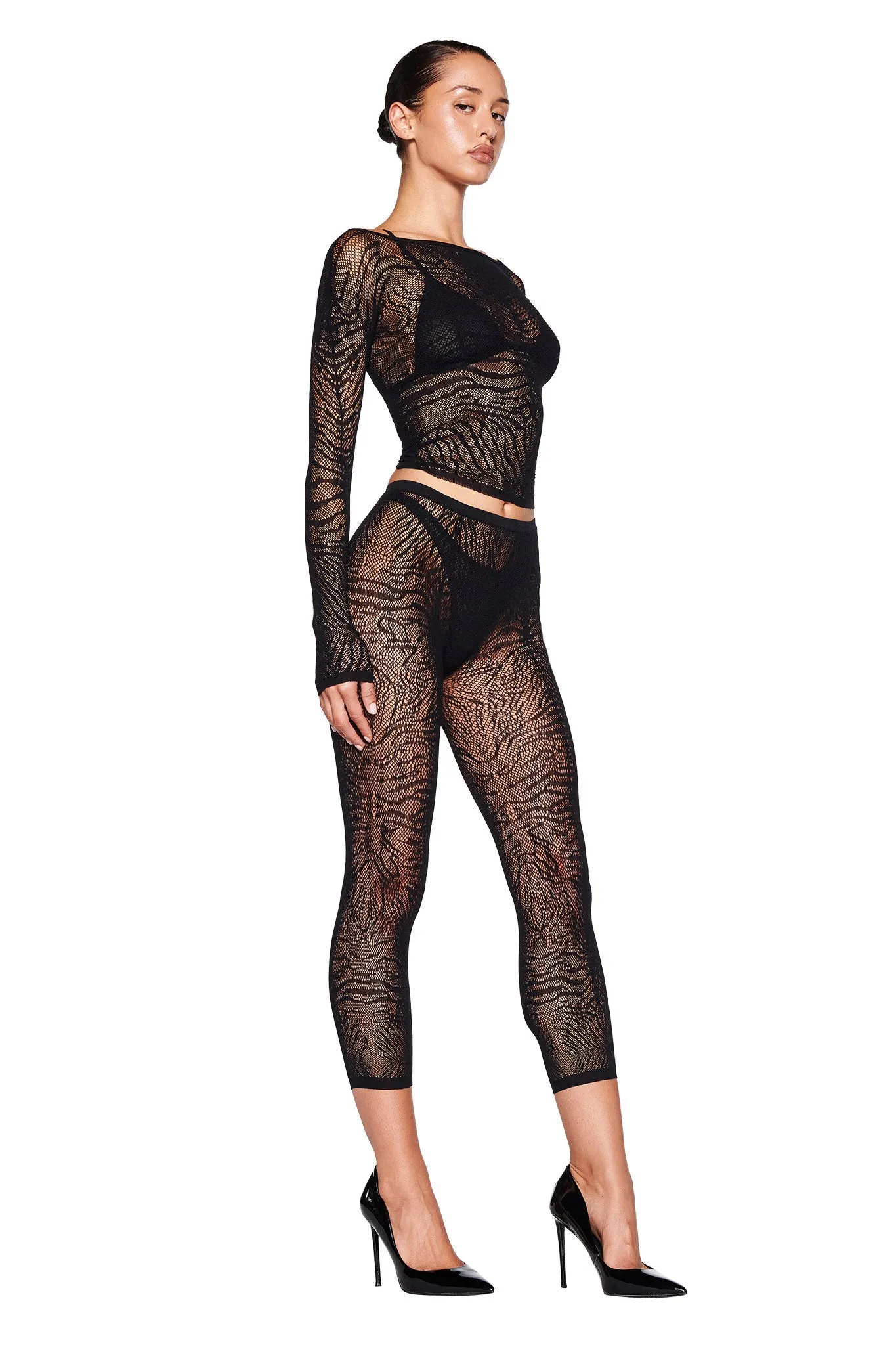 SYBIL CAPRI - BLACK : ZEBRA