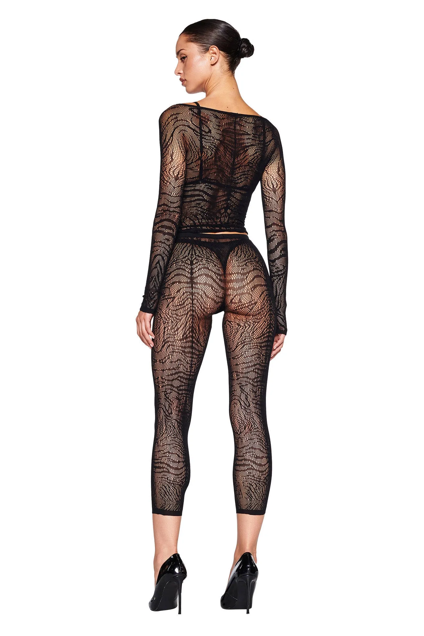 SYBIL CAPRI - BLACK : ZEBRA