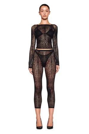 SYBIL CAPRI - BLACK : ZEBRA