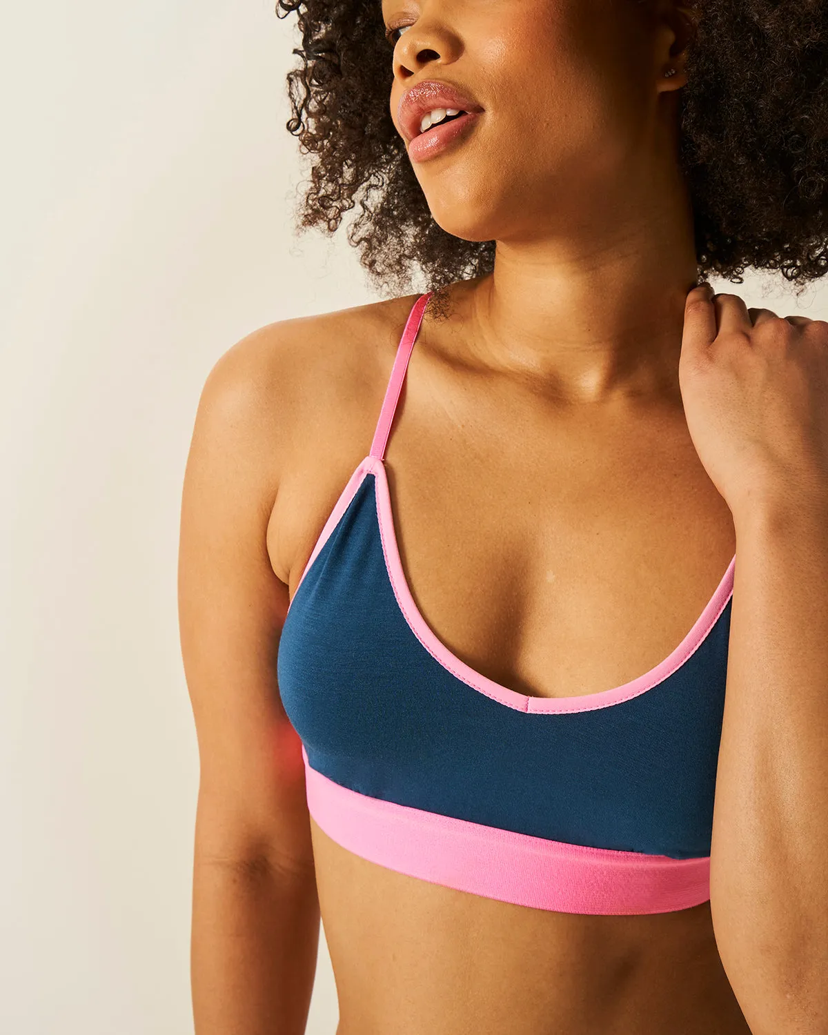 T-Shirt Bra - Midnight Neon Pink
