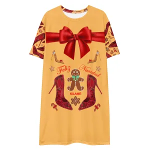 T-shirt dress 'Feliz Navidad'