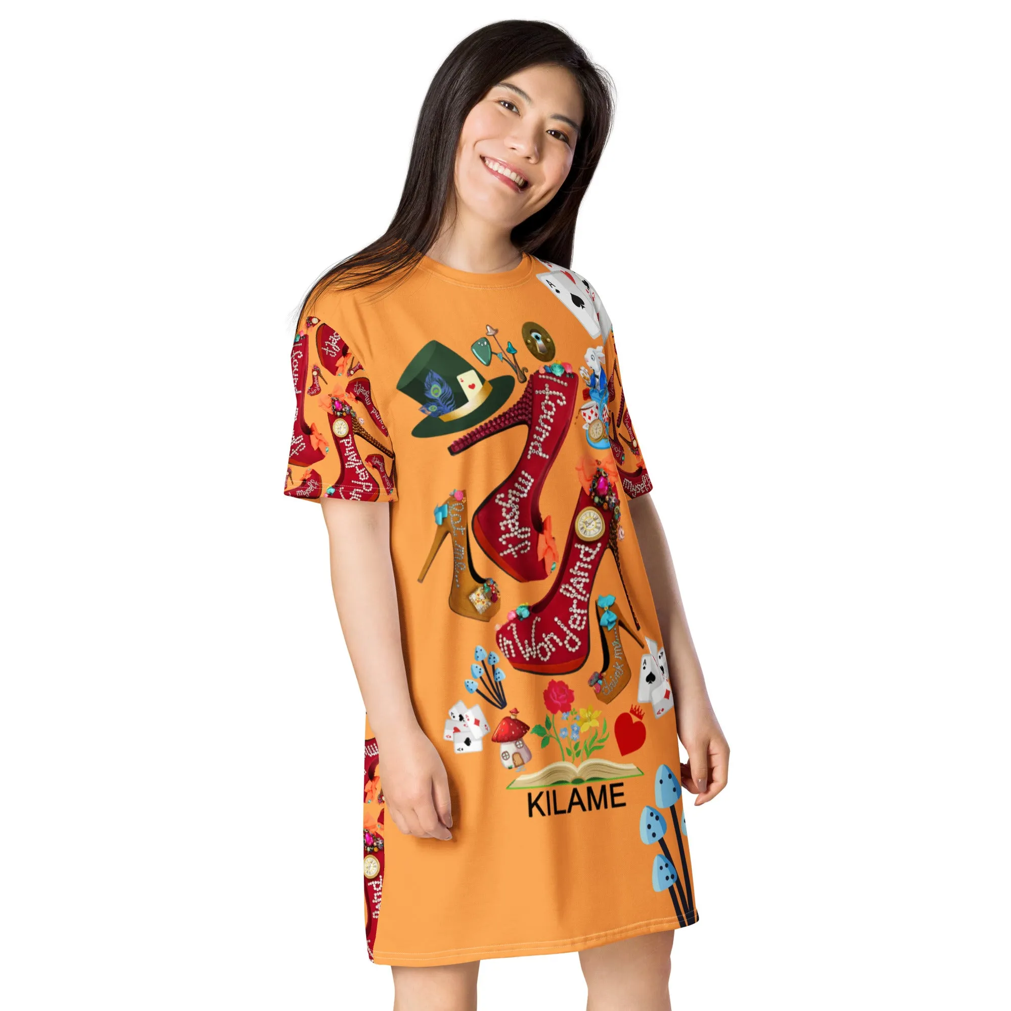 T-shirt dress 'White Rabbit'