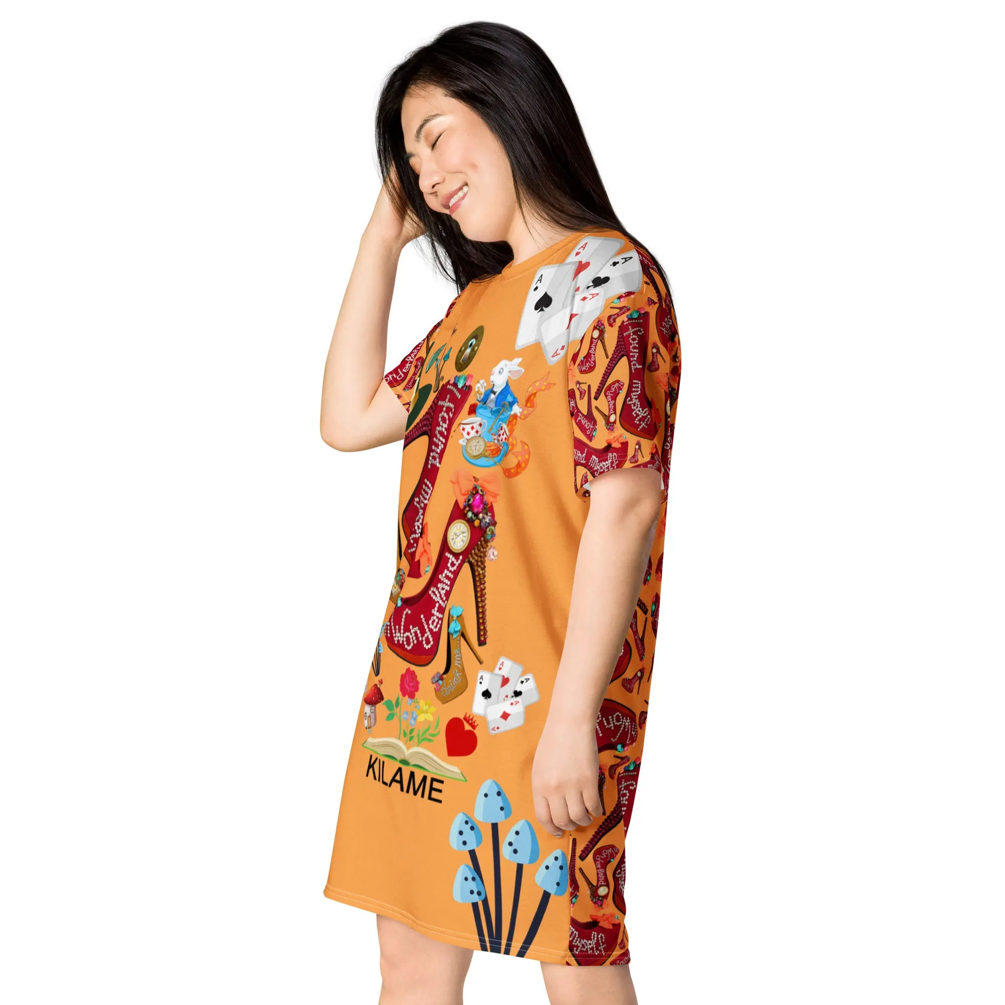 T-shirt dress 'White Rabbit'