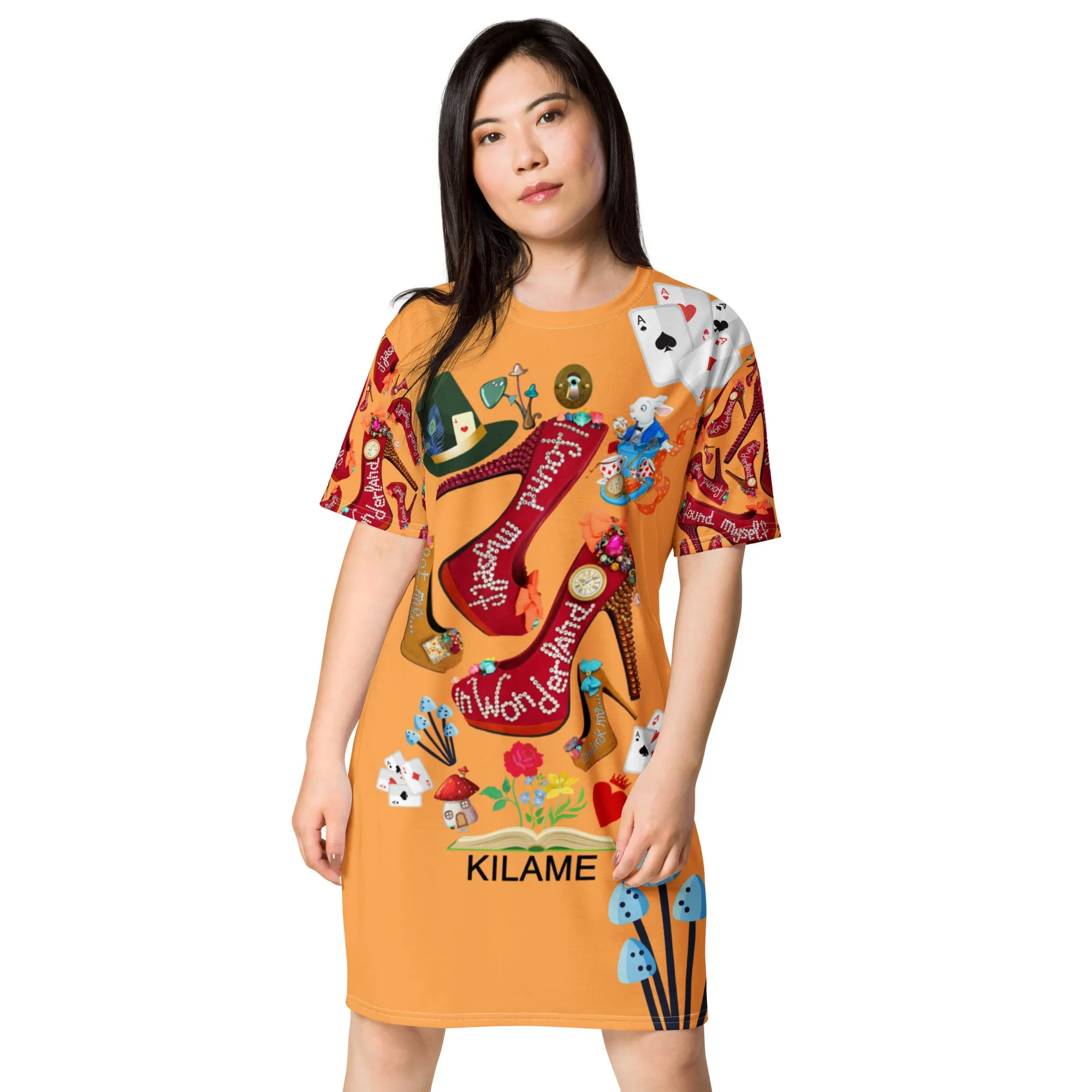 T-shirt dress 'White Rabbit'