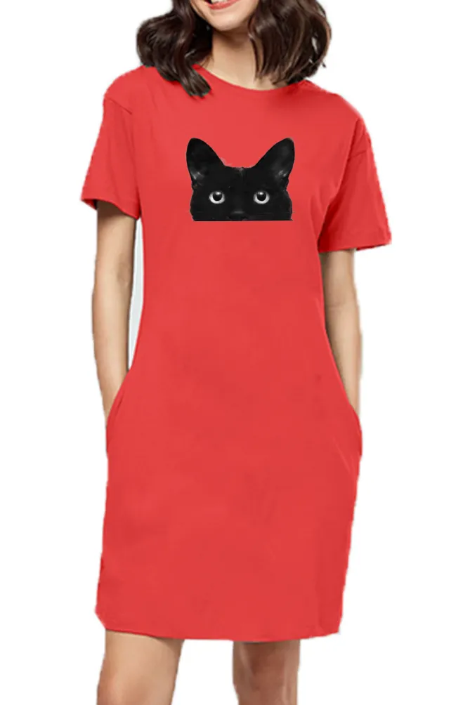 T-shirt Dress With Pockets - Everlasting Black (4 Colours) (Slim Fit)
